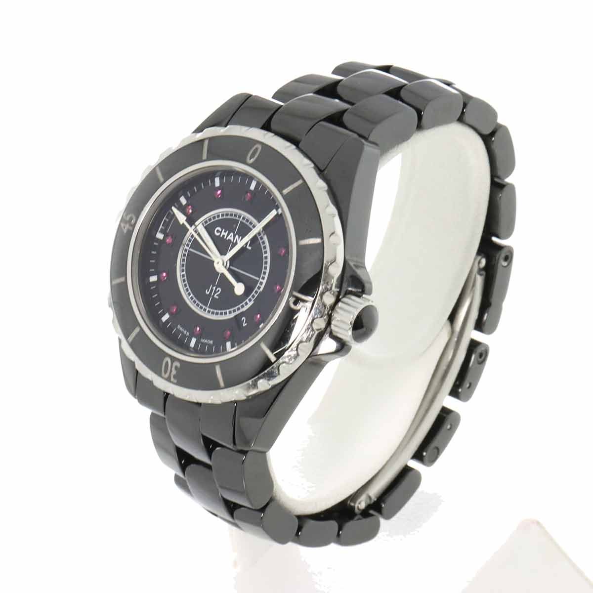 シャネル CHANEL J12 33mm H1634 レディース 腕時計 12P ルビー