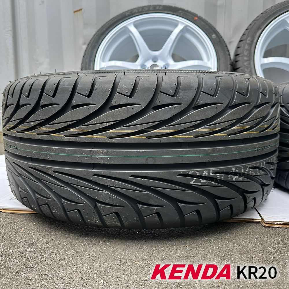 トヨタ 86 スバル BRZ 18インチ タイヤホイールセット 4本セット ケンダ KENDA KR20 225/40R18 235/40R18  Acht6 アハト6 走り系 ホワイトホイール - メルカリ