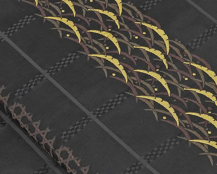 名古屋帯 新品仕立済 西陣 杉村謹製 しじら織 手織りすくい帯 横段露芝