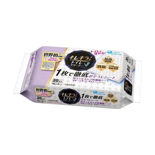 まとめ 大王製紙 エリエール キレキラ クリーンフローラルの香り つめかえ用 1パック 20枚 ×20セット