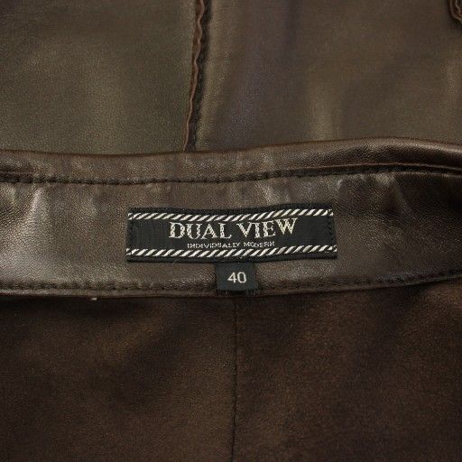 【美品】DUAL VIEW デュアルビュー 羊革 レッキスファー ジャケット40 デュアルビューファージャケット40