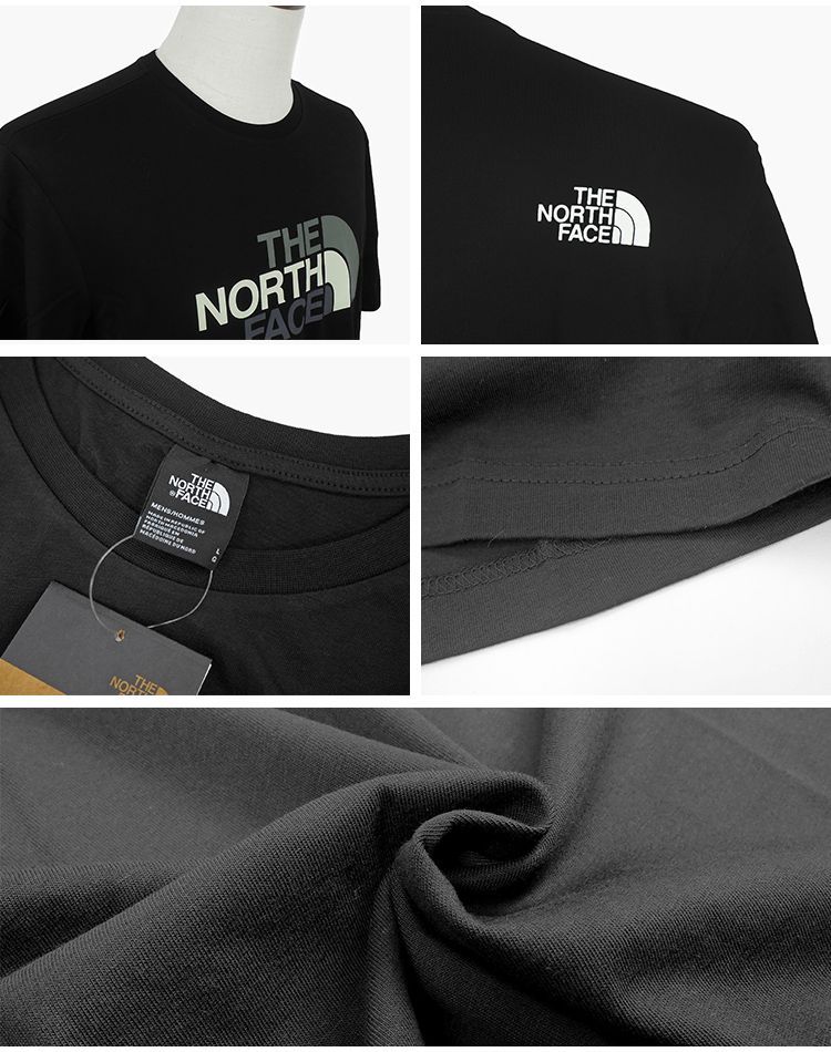 新品未使用 ノースフェイス Tシャツ メンズ 半袖 シンプル ロゴ イージーTシャツ THE NORTH FACE MENS S/S Easy Tee NF0A87N5 黒 ブラック 白 ホワイト S M L XL