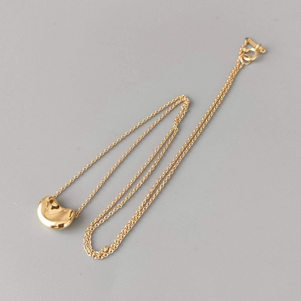 18金 K18 ティファニー ビーンネックレス レディース 2.66g 41㎝ D126