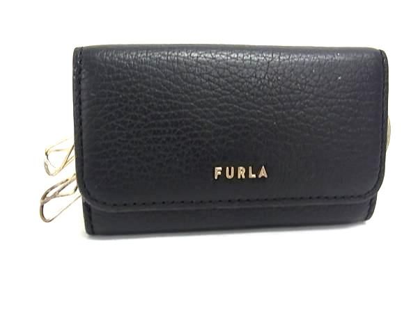 □美品□ FURLA フルラ バビロン レザー 4連 キーリング付き キー