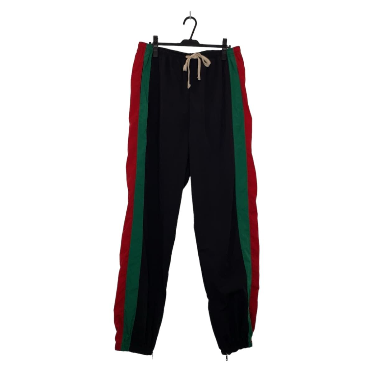 【中古美品】GUCCI グッチブラックパンツ シェリーラインウエストバンド 中古美品】GUCCI グッチブラックパンツ シェリーラインウエスト