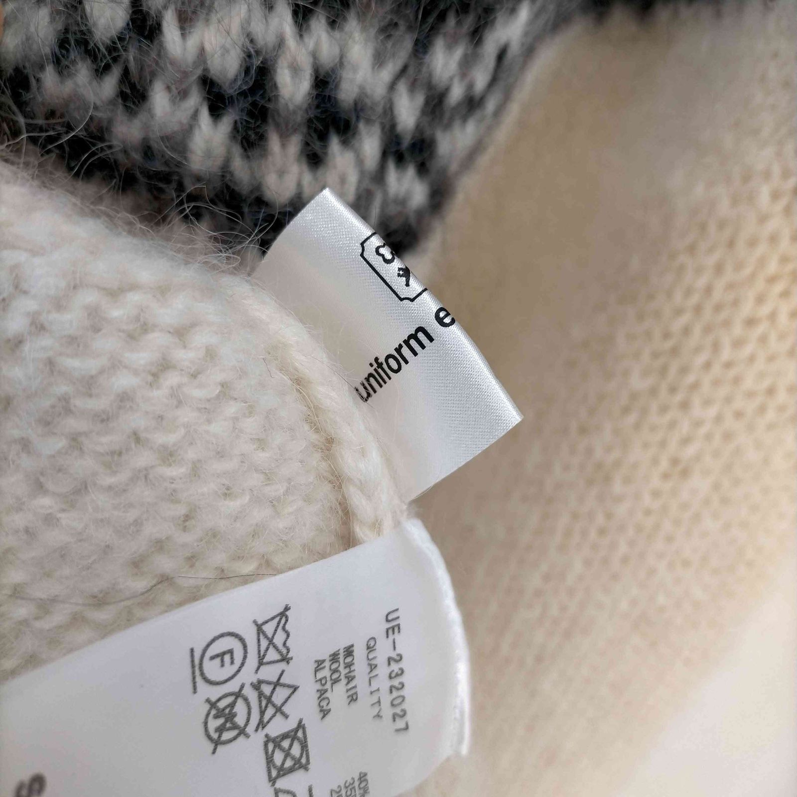 ユニフォームエクスペリメント uniform experiment 23AW MOHAIR NORDIC 