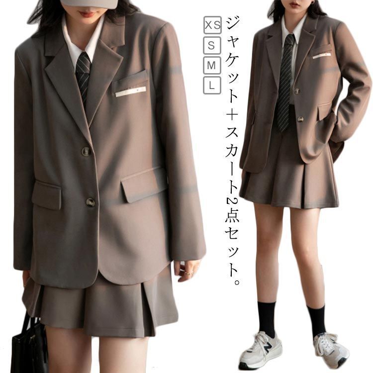 限定SALE，本物保証 卒業式 スーツ 女の子 卒業スーツ 韓国 制服 ブレザー 入学式スーツ JK制服 セットアップ 2点セット フォーマルスーツ 子供スーツ スーツジャケット プリーツスカート セミフォーマル 七五三 スーツ・ブレザー