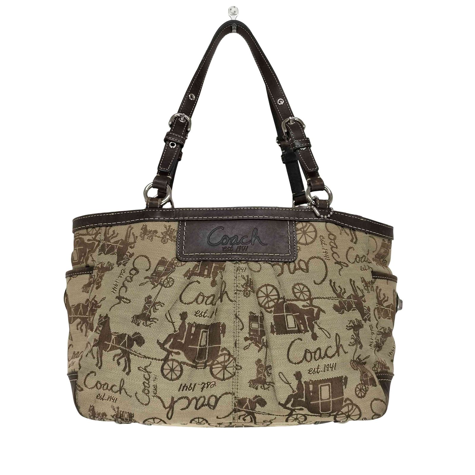 レディース コーチ COACH 馬車刺繍 キャンバストートバッグ レディース 