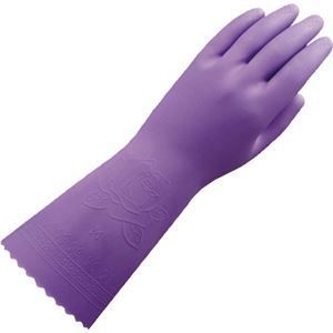 〔まとめ〕 ショーワグローブ ビニトップ厚手手袋 L バイオレット No.132-LV 1セット 10双 〔×2セット〕 使い捨て手袋 使いきり手袋