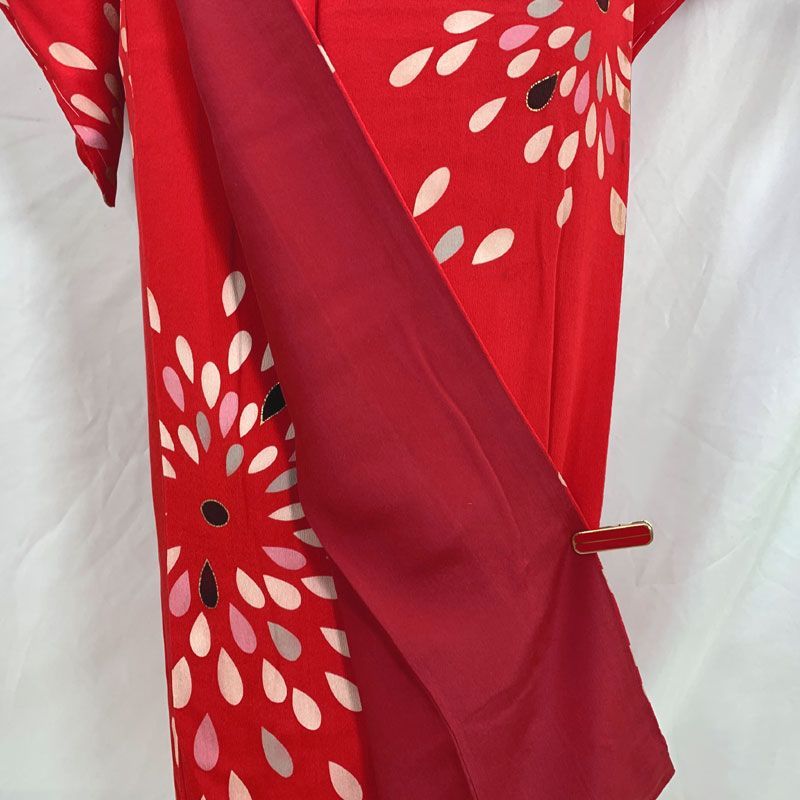 409aa32◇Kimono アンティーク着物 花火 花びら 大正ロマン 昭和