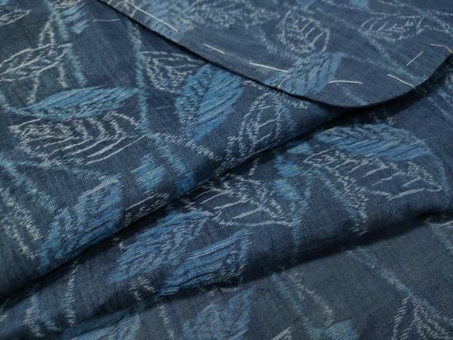 平和屋着物＊夏物　小千谷ちぢみ　枝葉文　麻　逸品　未使用　CAAT7384vp 平和屋着物＊夏物 小千谷ちぢみ 枝葉文 麻 逸品 未使用 CAAT7384vp
