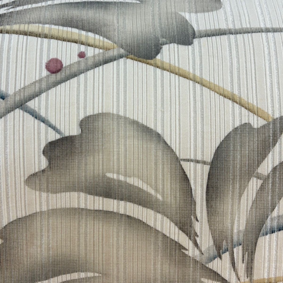 名古屋帯 秀品 花 露芝 ベージュ 正絹