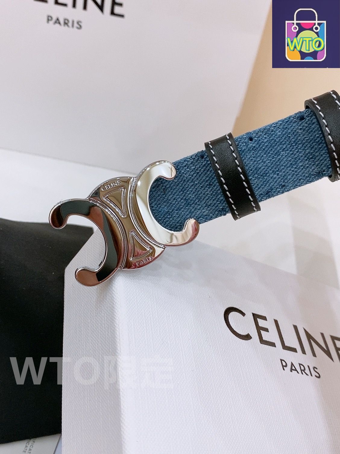 今日特価】Celine セリーヌ 24 中号 デニムベルト - メルカリ