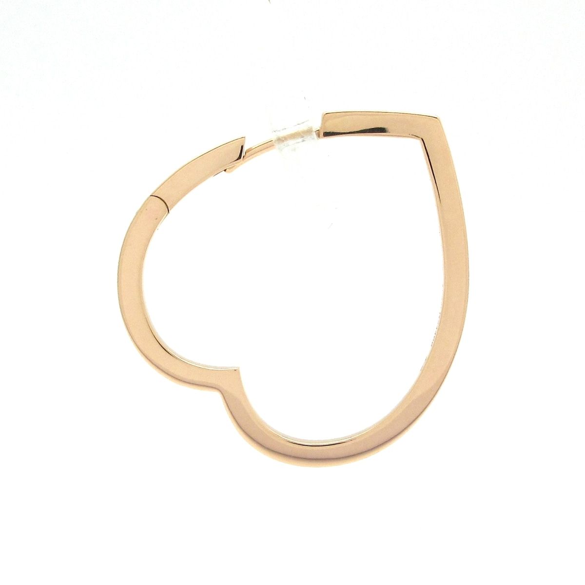 REPOSSI レポシ ピアス アンティフェール ハート ラージ フープ イヤリング K18PG ピアス 片側