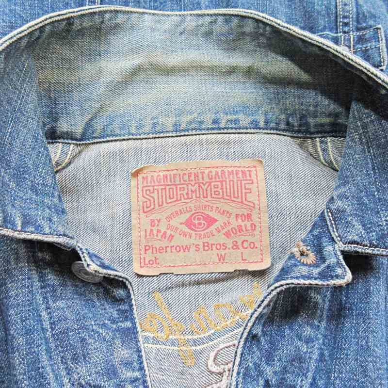 フェローズ PHERROWS PHERROW'S ストーミーブルー デニムジャケット G