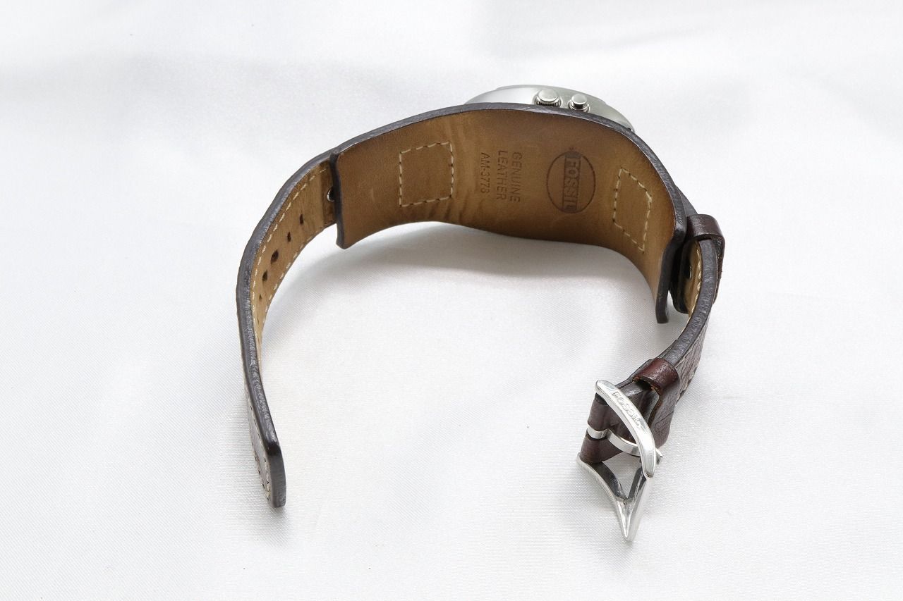 W13-54】電池交換済 FOSSIL フォッシル 腕時計 AM-3778 - メルカリ