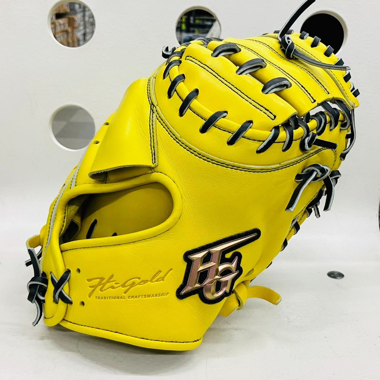 ハイゴールド HI-GOLD 己 シリーズ OKG-710M 軟式用 捕手用 キャッチャーミット 学生野球使用 即実践 型付け済み