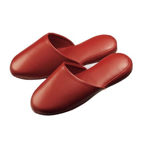 高周波レザースリッパ レッド 10足組 オーミケンシ