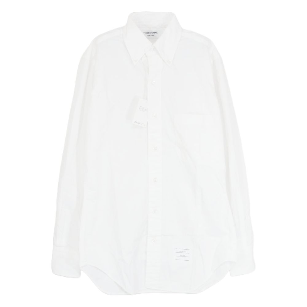 THOM BROWNE トムブラウン OXFORD BD SHIRT オックスフォード ボタンダウン 長袖 シャツ ホワイト系 0 【中古】