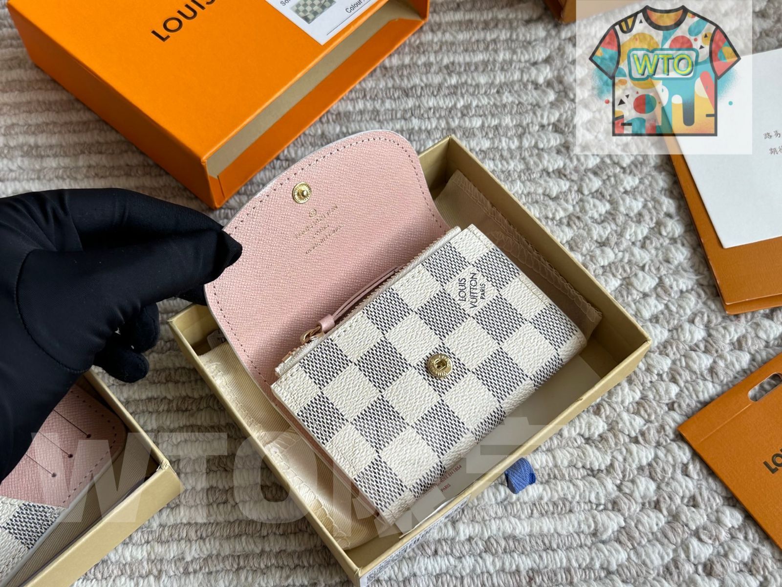 今日WTO】LV ルイ・ヴィトン コインケース 白いチェック柄