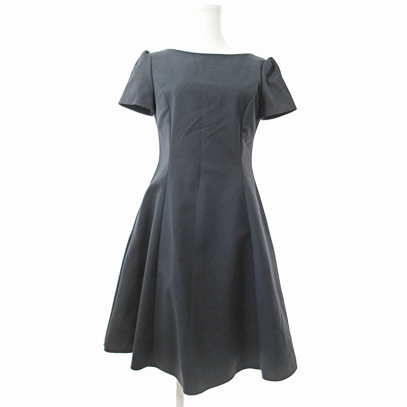 FOXEY NEW YORK ネイビー ひざ丈ワンピース 半袖 FOXEY NEW YORK(フォクシーニューヨーク) ワンピース サイズ38 M