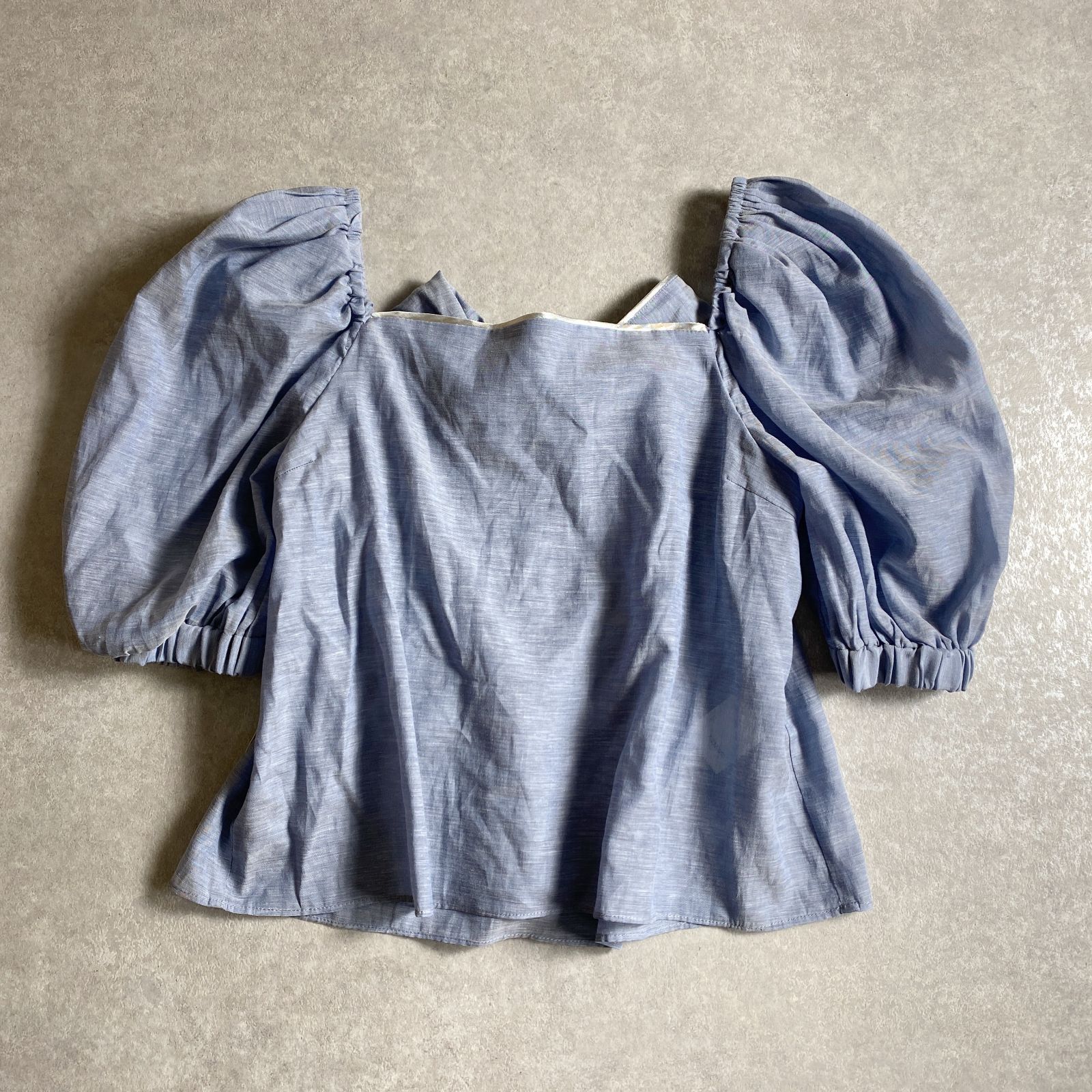 ☆定価49,500円/ケイタマルヤマ/Linen Loan ブラウス バックリボン 