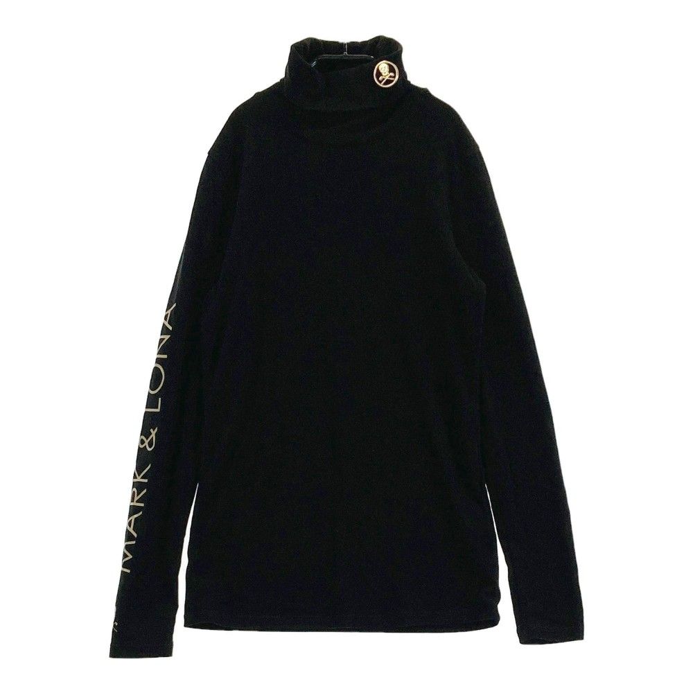 サイズ：36 MARK&LONA マークアンドロナ  長袖ハイネックTシャツ  ブラック系 [240101437320] ゴルフウェア レディース ストスト サイズ：36 MARK&LONA マークアンドロナ 長袖ハイネックTシャツ