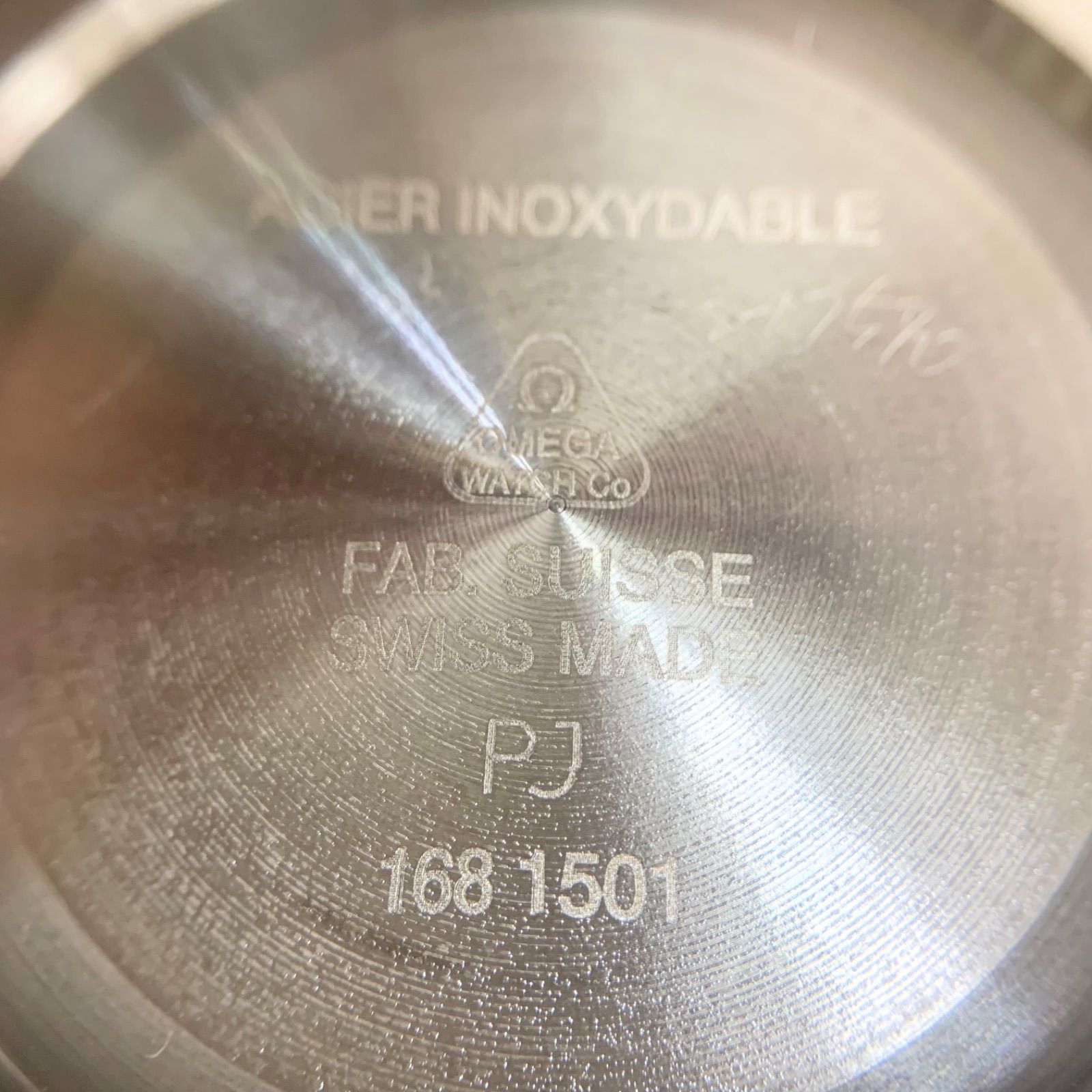  OMEGA シーマスター 120m AT 自動巻き 防水 青 ブルー 文字盤 美 オメガ sea master 波模様 SS セットアップ 自動巻き時計 腕時計(アナログ)