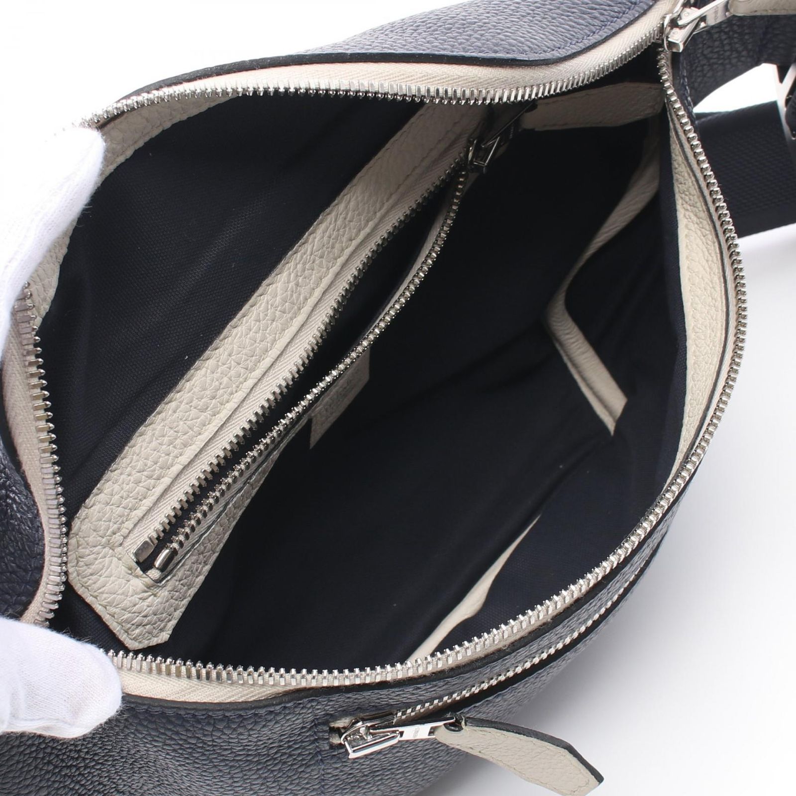 HERMES エルメス シティスライド クロスPM ブルーニュイ ウエスト 