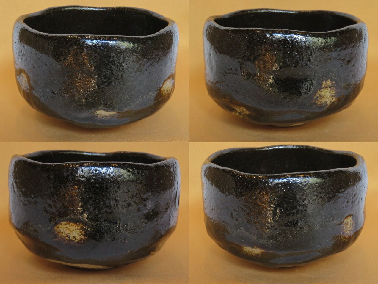 小川裕起夫作　楽焼　刷毛目　茶碗　共箱　共布　茶道具 小川裕起夫作 楽焼 刷毛目 茶碗 共箱 共布 茶道具