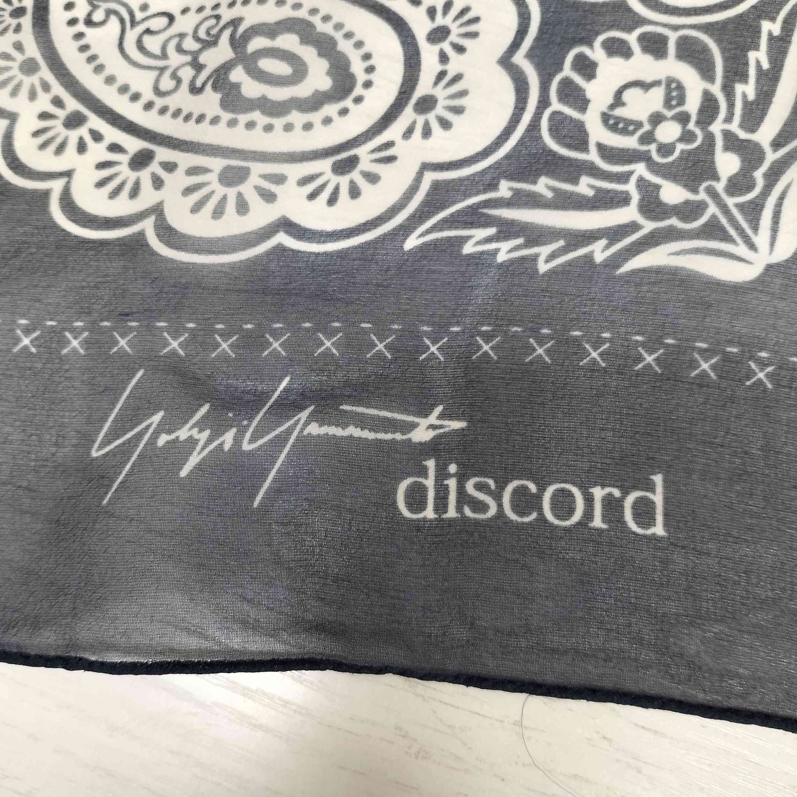 未使用 discord ディスコード ヨウジヤマモト ストール シルク ディスコードヨウジヤマモト discord Yohji Yamamoto SILK