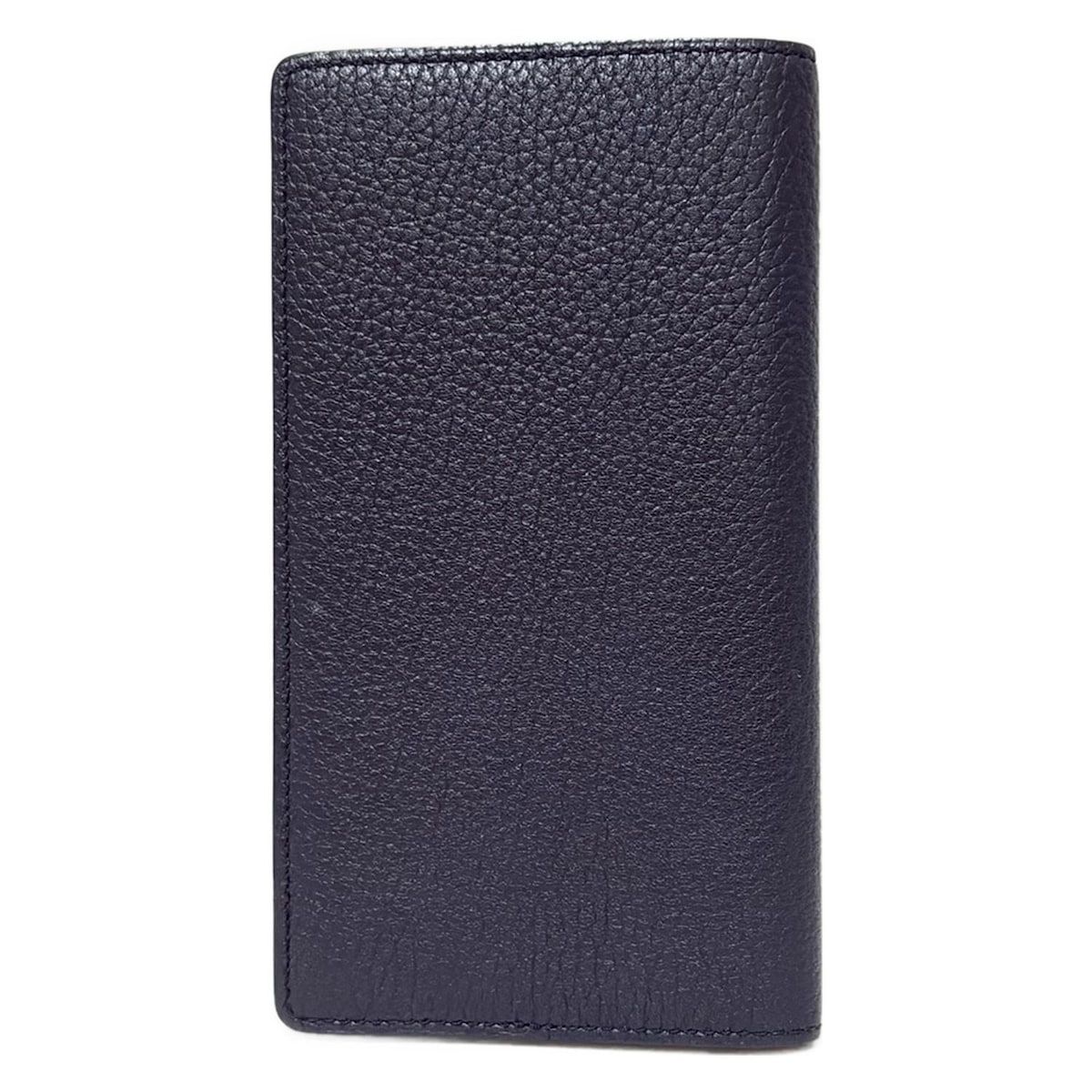 MOYNAT モワナ 手帳 - ダークネイビー×グレーベージュ×マルチ レザー