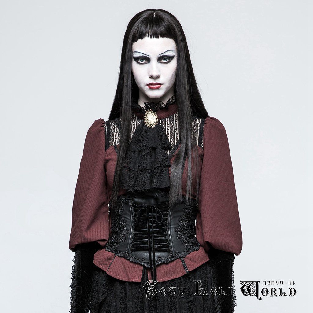 PEACE NOW チョーカー付き　フリルビスチェ　ゴスロリ　ヴィジュアル系 ff6a34549bbbcad59d037e2cf5cd8c