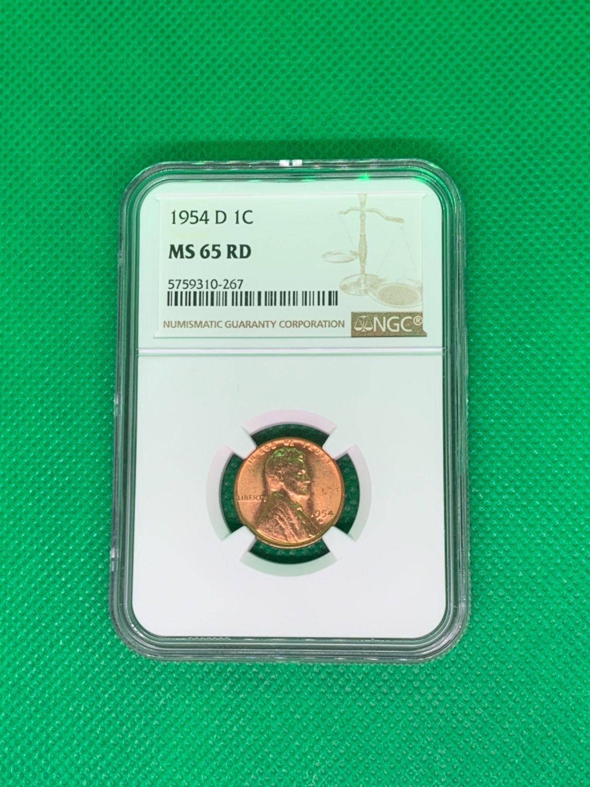 アメリカ合衆国 1954年 1セント NGC MS65 - メルカリ