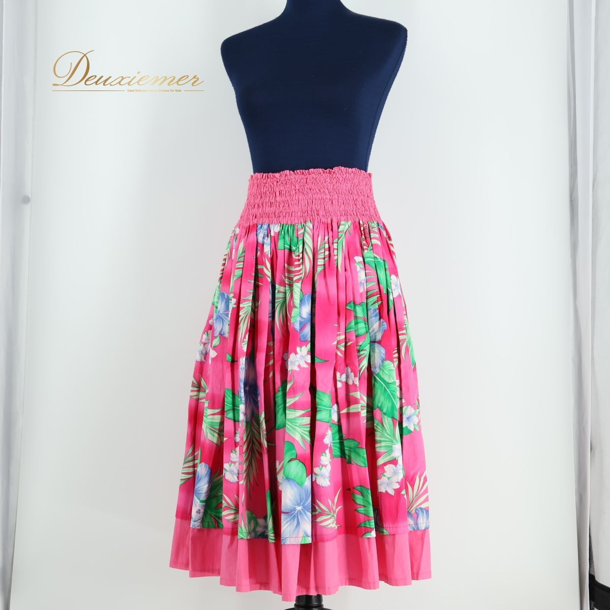 フラダンス用スカート ピンクとグリーン 花柄 フラダンス用スカート ピンクとグリーン 花柄 ☆フラダンス用