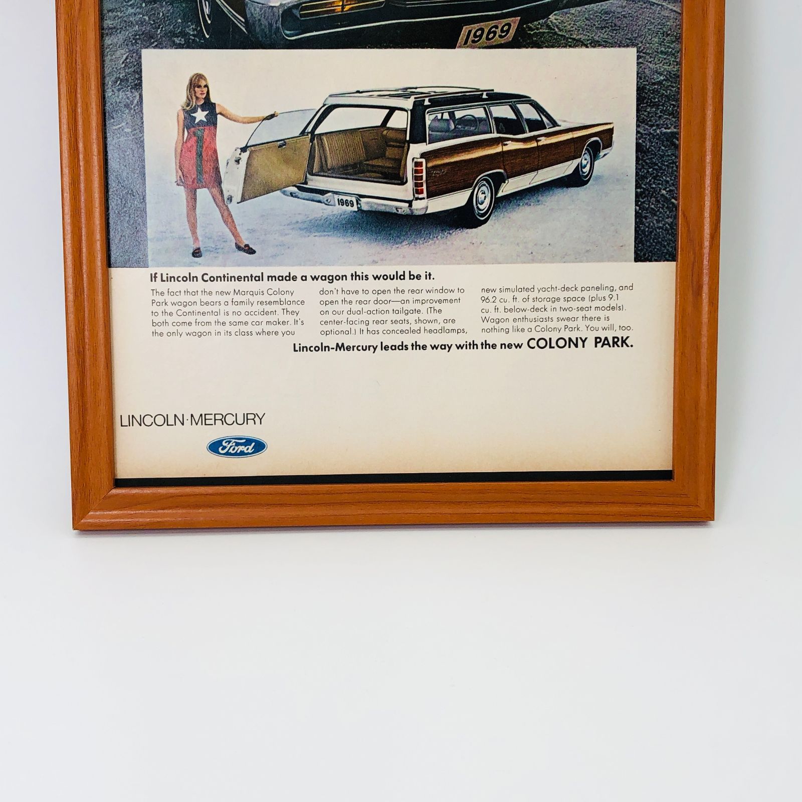 ビンテージ 広告 ポスター フレーム付 当時物 『 フォードリンカーンマーキュリー（FORD) 』 1960年代 オリジナル アメリカ 輸入 雑貨 ヴィンテージ  雑誌 アドバタイジング 昭和 レトロ ( AZ1501 ) - メルカリ