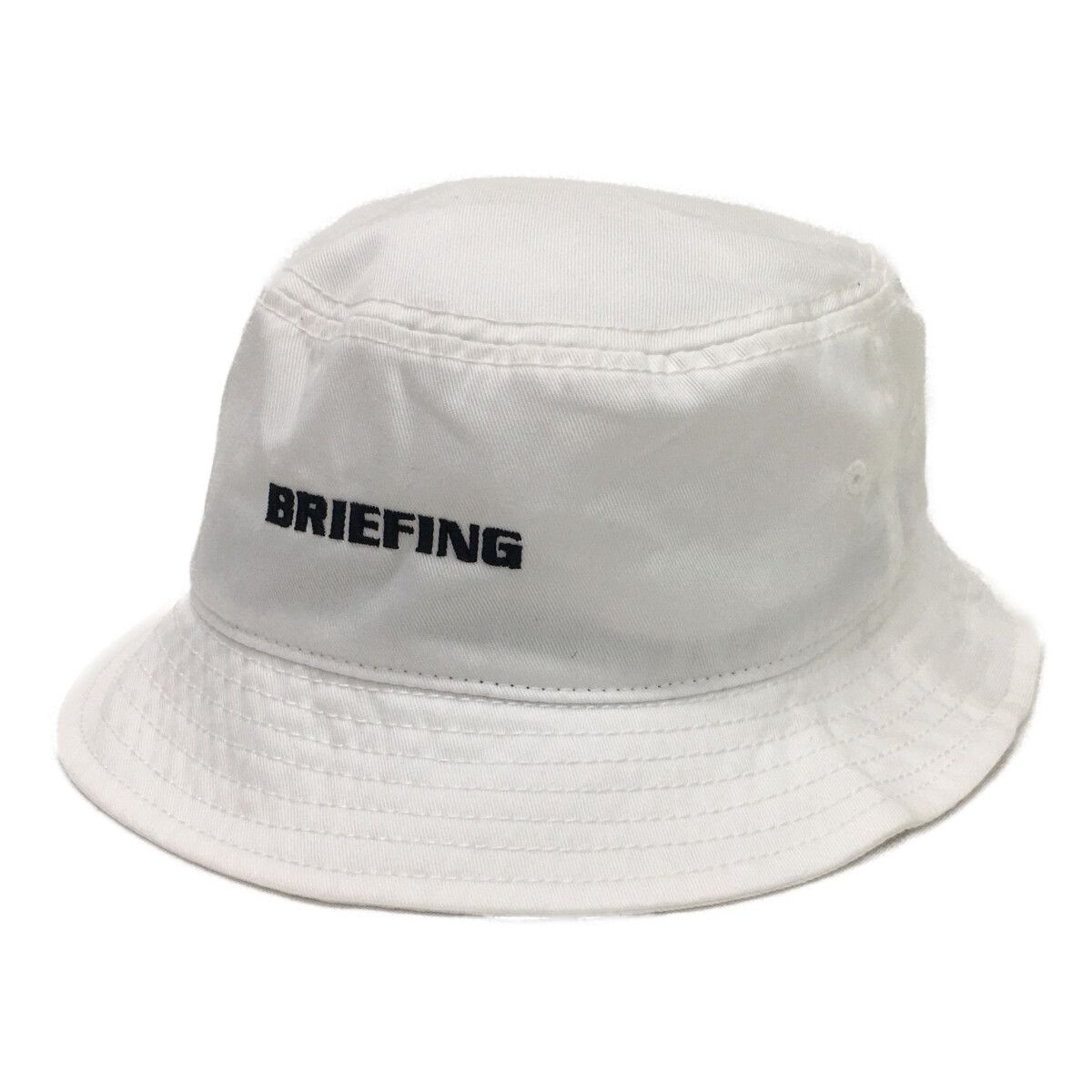 中古 ブリーフィング BRIEFING バケットハット L 58-60cm ホワイト