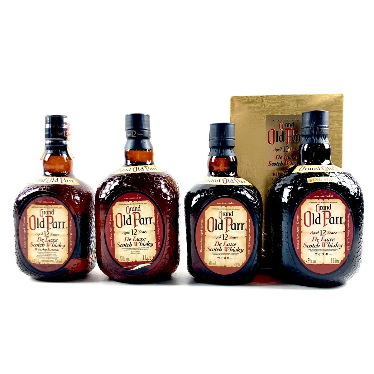 4本 オールドパー 12年 デラックス スコッチ 1000ml オールドパー 12年 デラックス スコッチ ウイスキー Grand Old