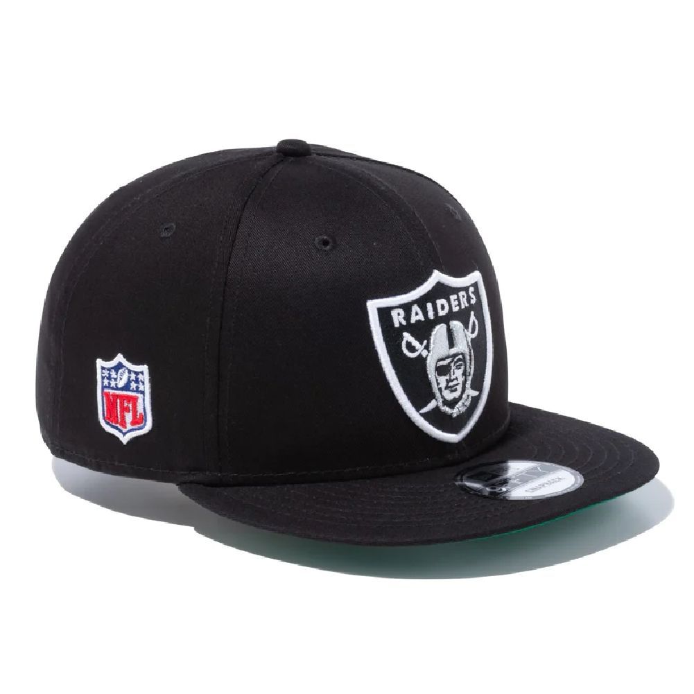 ニューエラ 9FIFTY ラスベガス・レイダースシールドロゴ ブラック ホワイト ブラック 1個 New Era 950 NFL LASRAI EMB BLK SWHT 23J LAS VEGAS RAIDERS OSFM