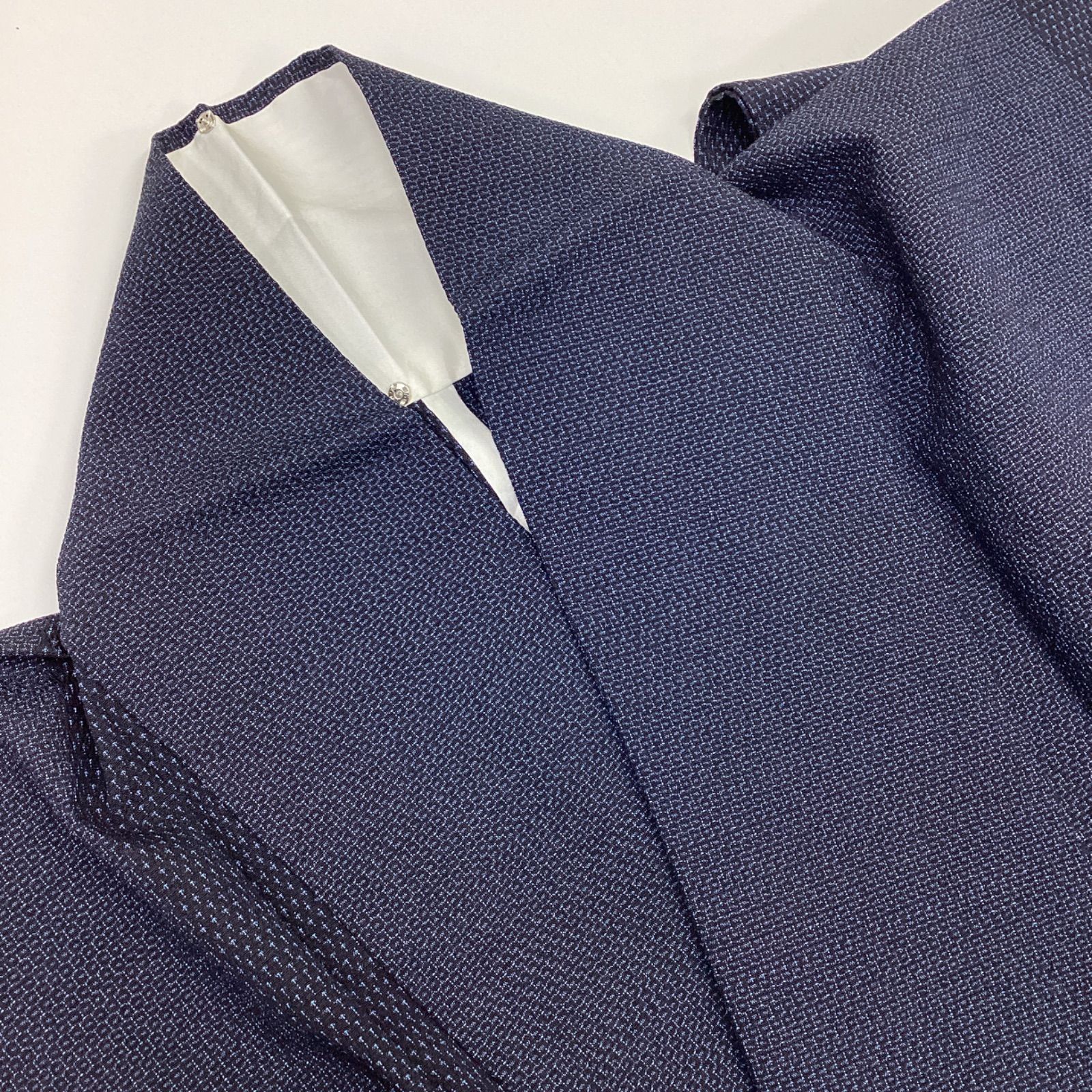 中古品、単衣、本塩沢紬、正絹R838 紬 単衣 紬 正絹 中古