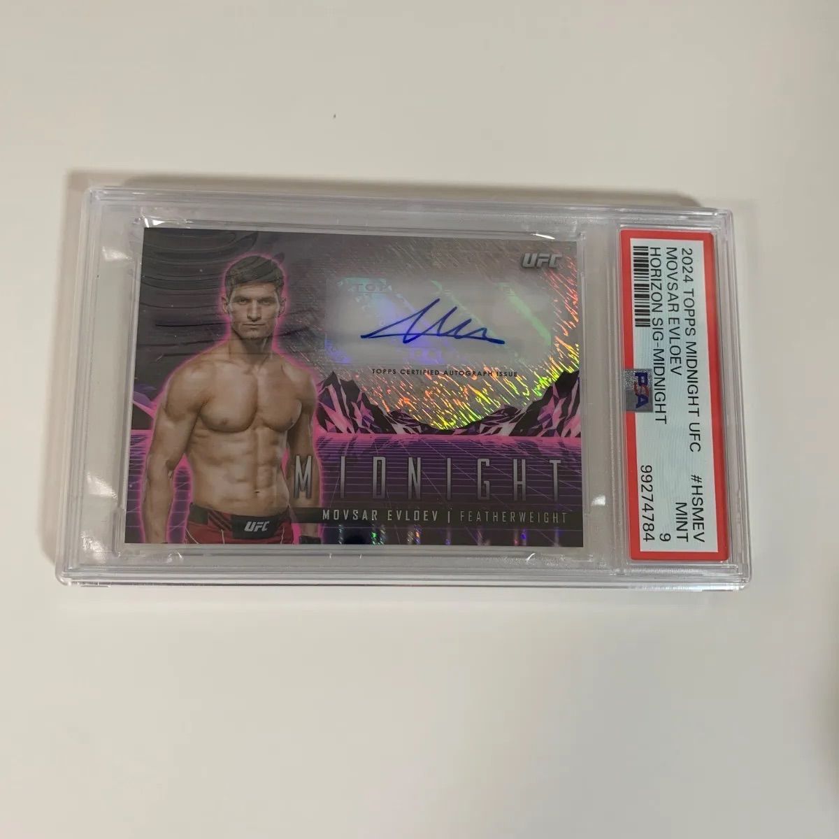 PSA9 モフサル エフロエフ|12シリ|直筆サイン|2025 TOPPS MIDNIGHT UFC|MOVSAR EVLOEV