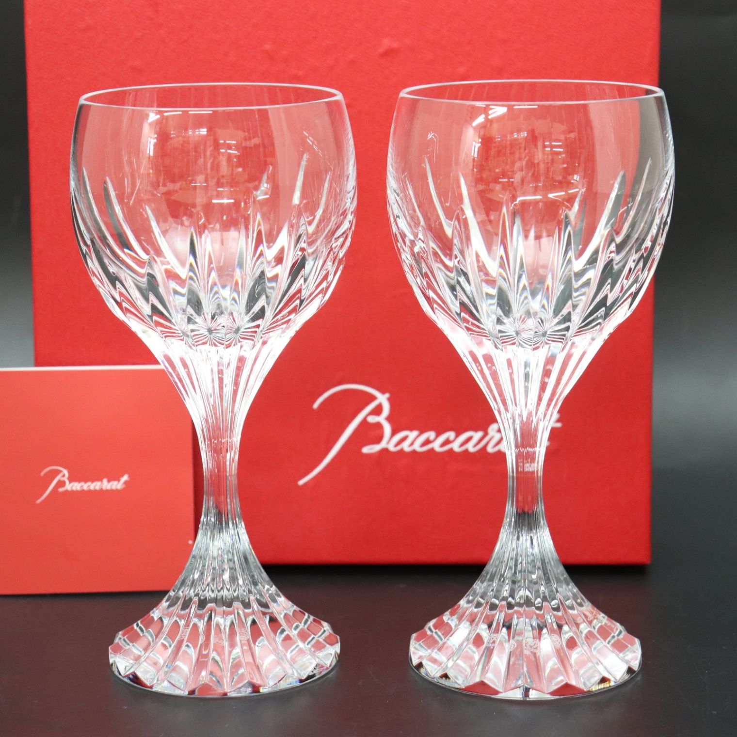 バカラ 未使用 マッセナ ワイングラス 化粧箱付き クリス