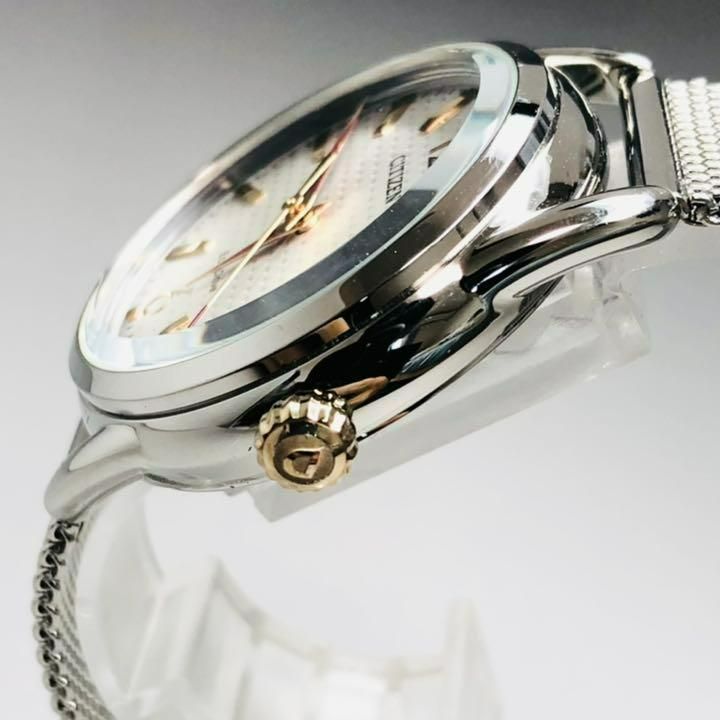 【新品】シチズン エコドライブ 定価3.7万円 シルバー レディース腕時計