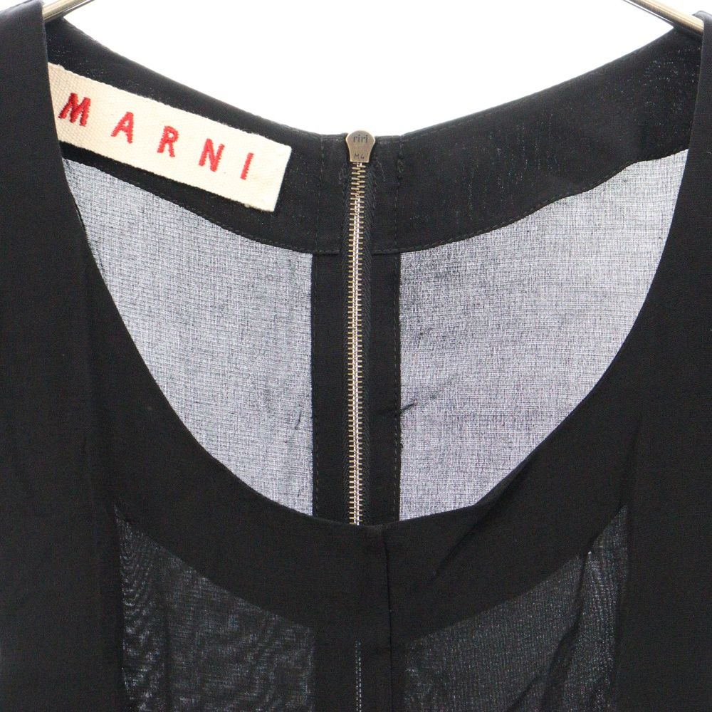 MARNI マルニ ワンピース シルク ブラック フリル