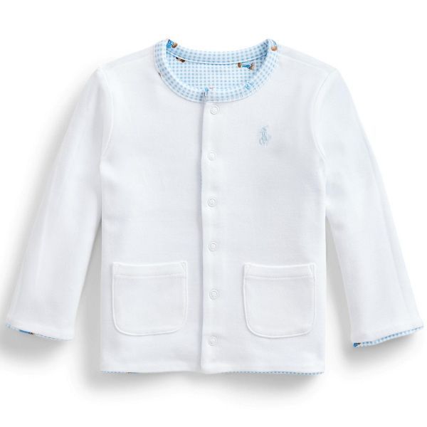 ギンガムベア リバーシブルカーディガン