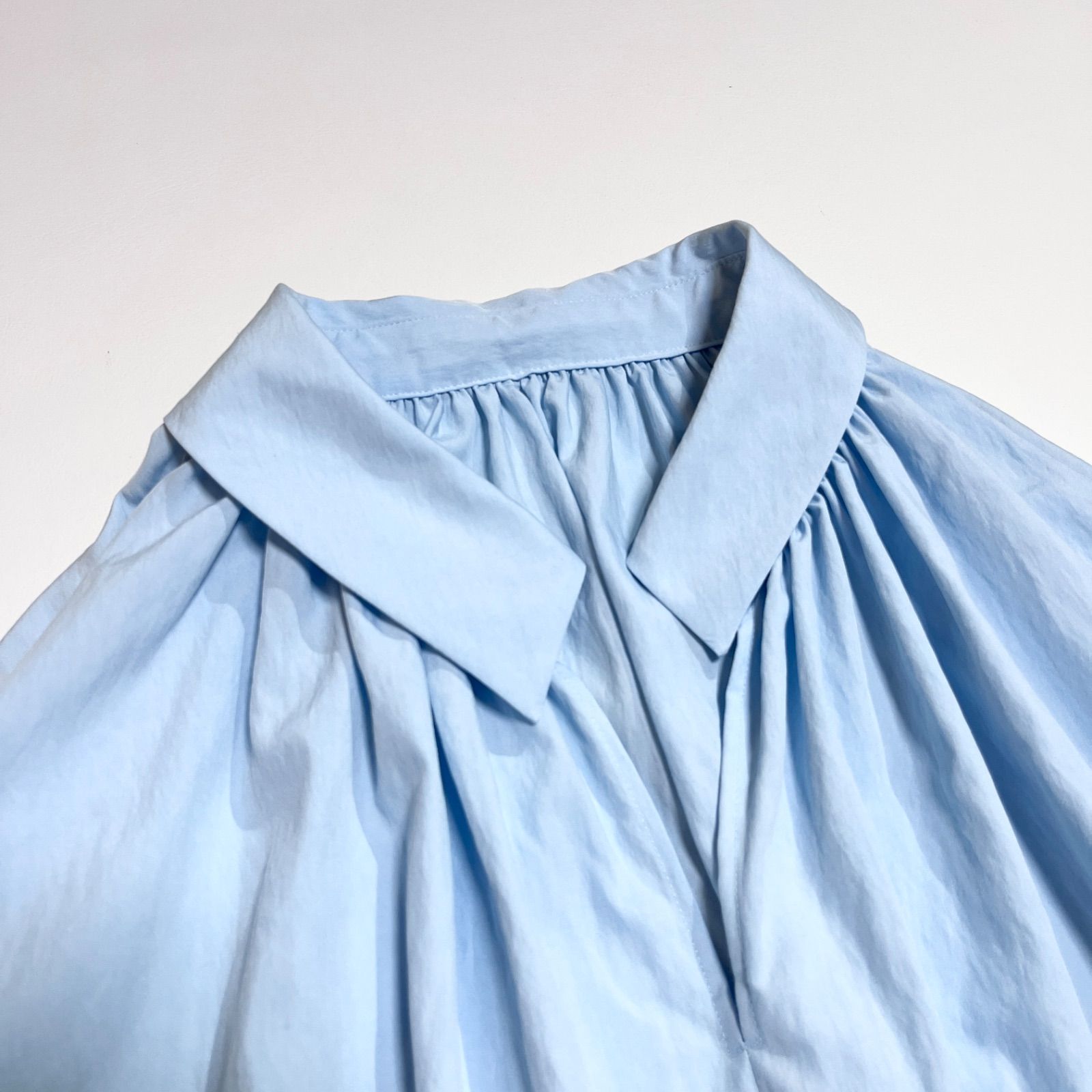 ci77 NOBLE 2025 ギャザーボウタイブラウス リボン 長袖シャツ 2wayスキッパーシャツ 定価16 500円 CAMPINGPARCCENTRAL_COM