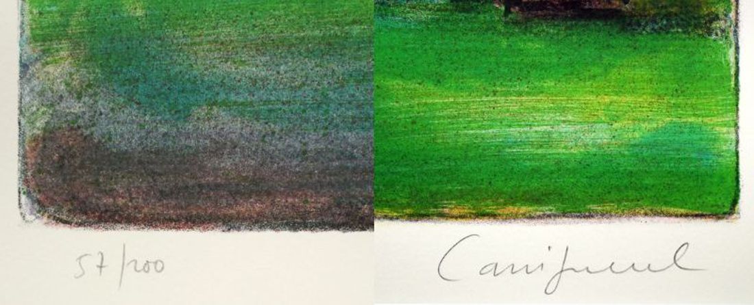 カシニョール リトグラフ 「秋の午後」 J・P・カシニョール(CASSIGNEUL