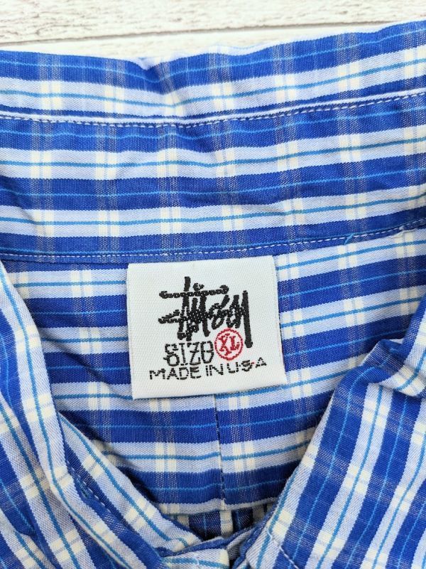 90s old stussy shirt 半袖　ボタンシャツ　デッドストック 90s old stussy shirt 半袖 ボタンシャツ デッドストック - メルカリ