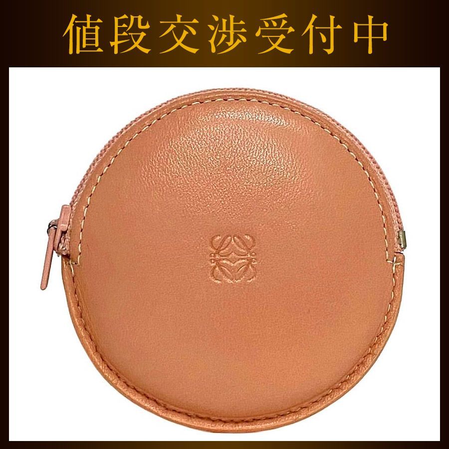 ロエベ コインケース ピンク アナグラム 美品 小銭入れ レザー 中古  