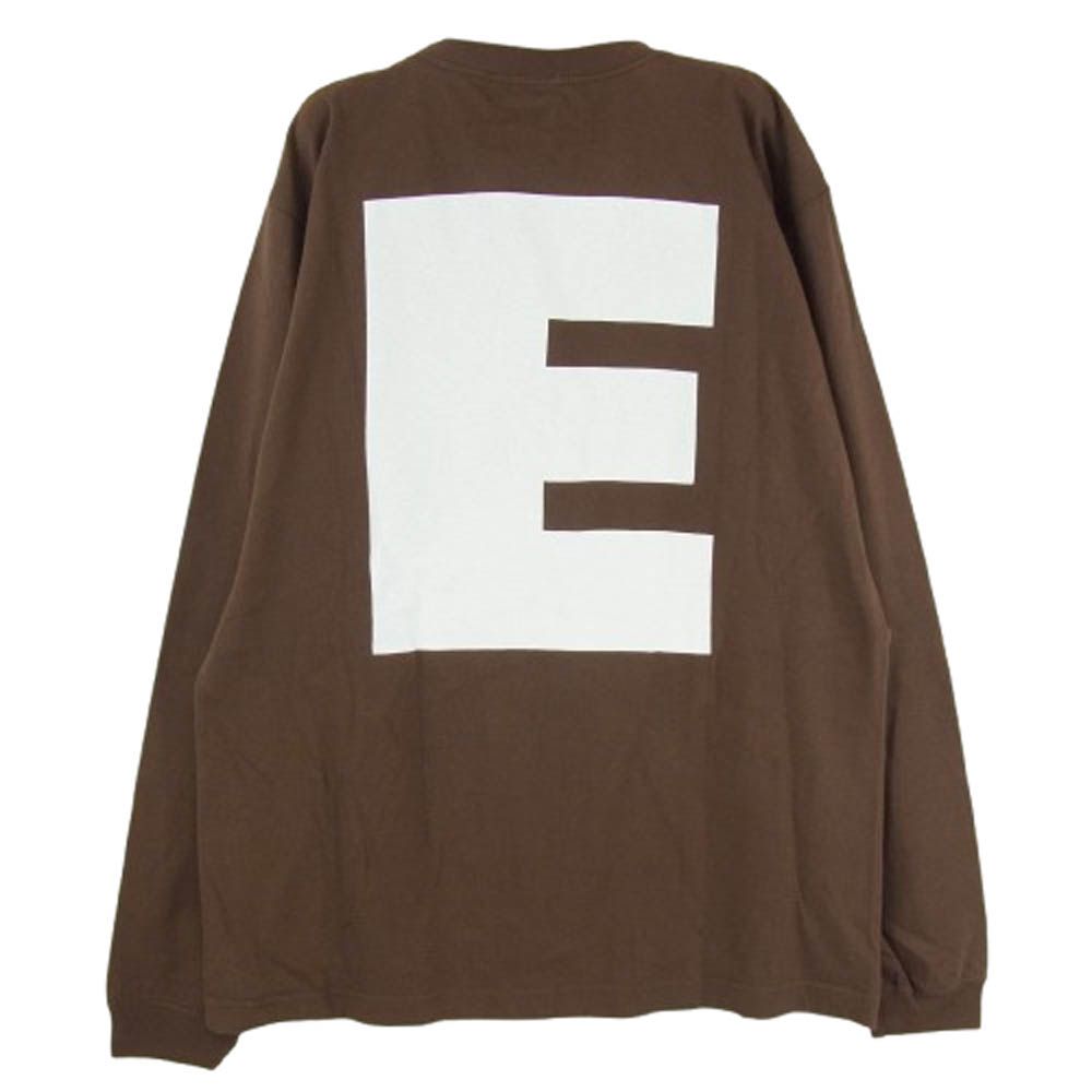 GoodEnough GOODE ロンT 茶x白 長袖Tシャツ グラムgタグ付 GOODENOUGH グッドイナフ GOODE logo long sleeve cut and sew